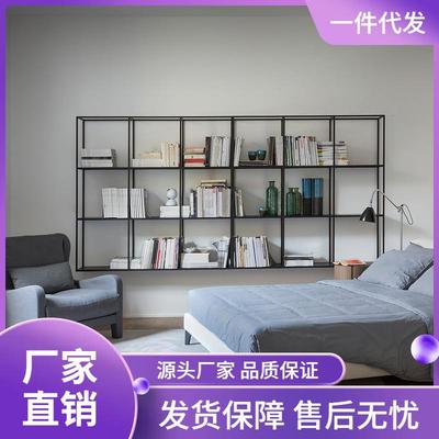 墙上置物架客厅壁挂式铁艺书架陈列架卧室厨房创意挂墙置物架框架