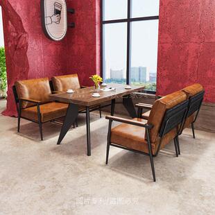 工业风咖啡厅沙发奶茶甜品店音乐餐吧酒吧清吧西餐厅酒馆桌椅组合