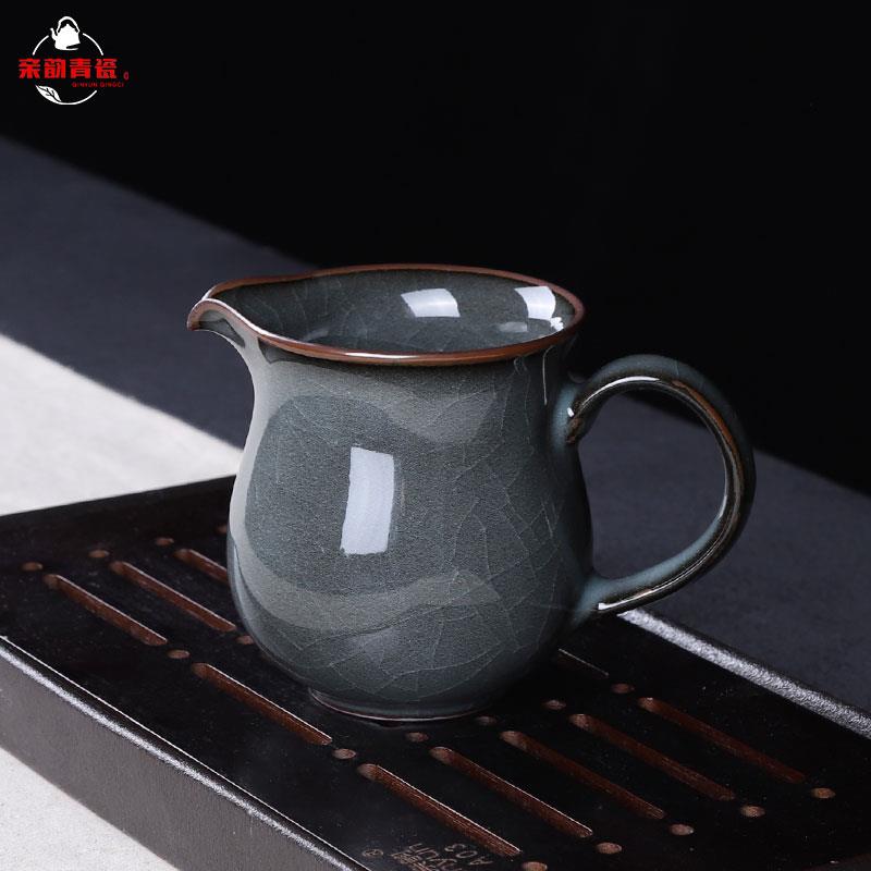 亲韵青瓷铁胎哥窑公道杯茶海功夫茶具茶海配件陶瓷匀杯公杯分茶器
