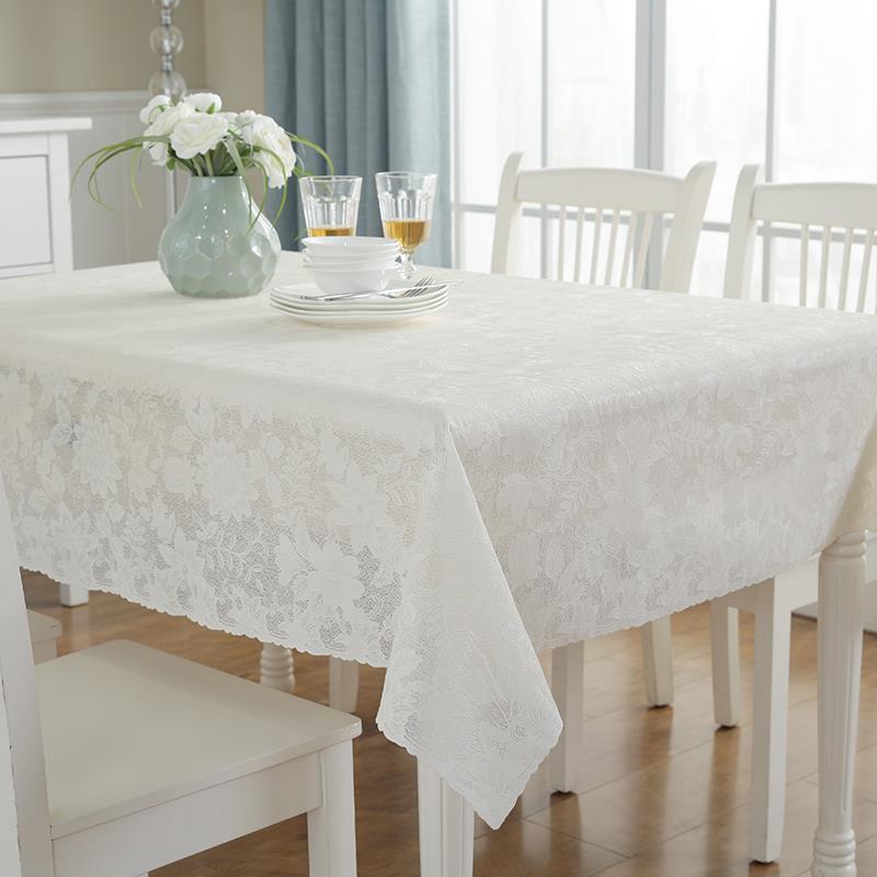 高档塑日本进口桌布防水圆桌正方形几长方形台布蕾丝P料VC欧式茶