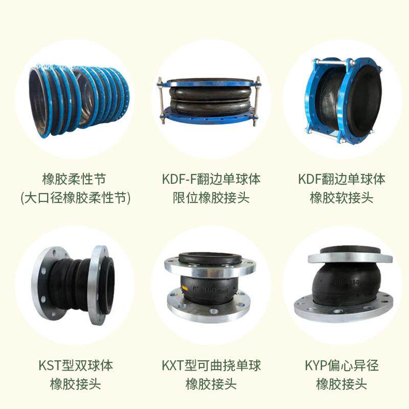 供应橡胶柔性节法兰膨胀节304不锈钢软接头伸缩节橡胶软接头