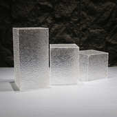 地台力 流水盒纹石头展示台展示台陈列盒展示底座亚克陈列道具