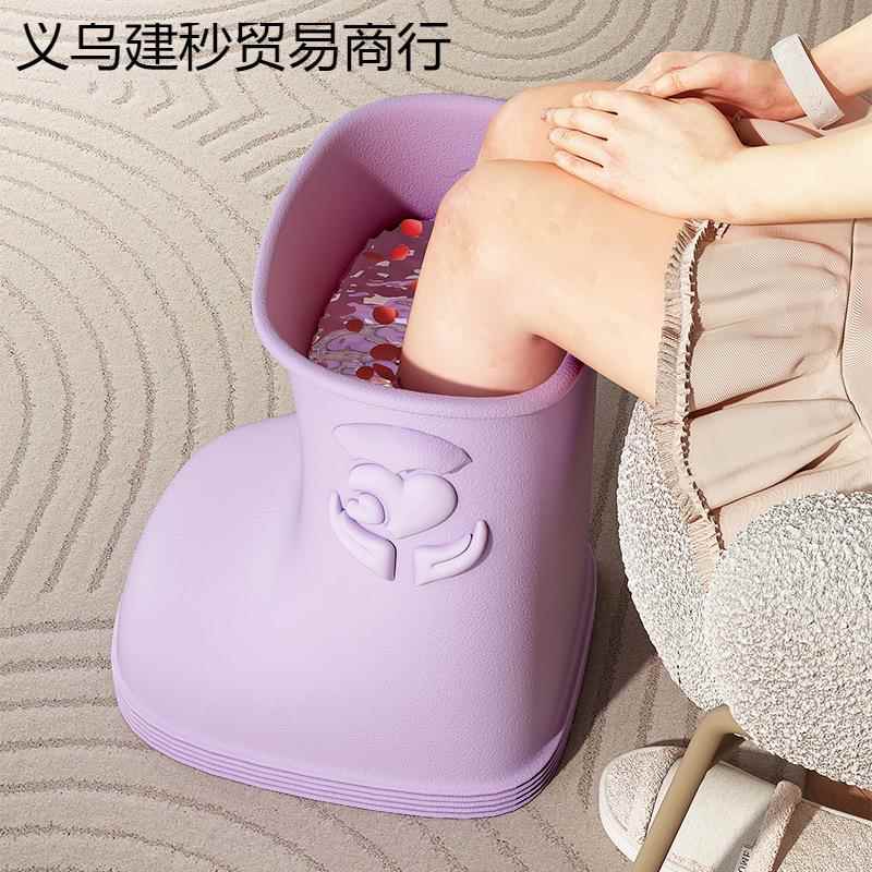 旺铺热销泡脚桶家用过小腿老人洗脚养生神器加厚保温过膝高