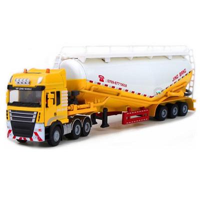 高档合金集装运车模箱邮型政快递物流车平板拖车油罐大卡车货车输