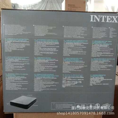 intex 67770 充气床垫双人家用内置电泵简易床充气垫气垫床现货