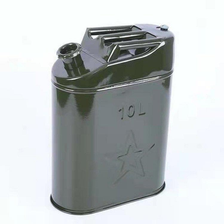 森林防火燃料储备桶24L绿色铁皮备用油桶森林背水桶