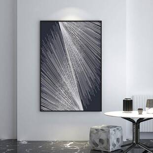抽象线条装 挂画 饰画客厅样板房壁画玄关走廊过道尽头背景墙壁竖版