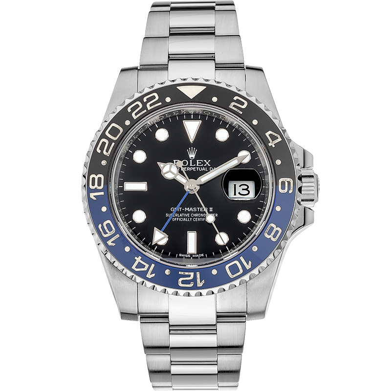 [9.8新]劳力士格林尼治型II钢自动机械手表男表116710国米圈