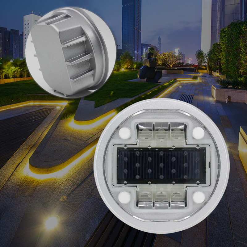 厂家直销道路景观灯智慧交通铸铝道钉防水抗压太阳能铸铝地埋灯