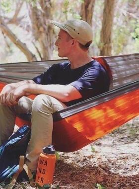 Single Person Portable Outdoor Camping Hammock With Nylon Co