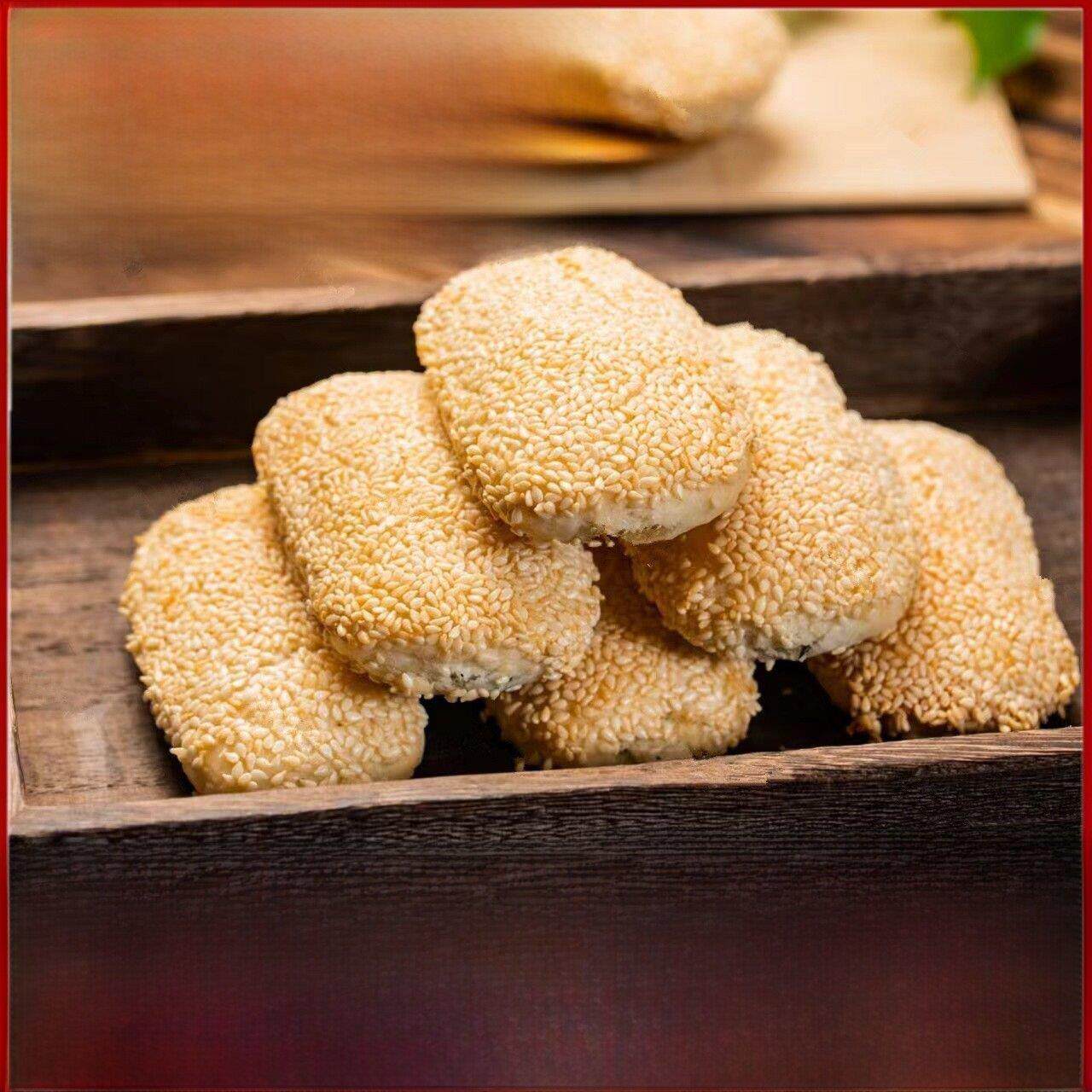 常州特色麻糕椒盐香酥小麻糕手工酥饼芝麻咸甜葱香烧饼点心半成品