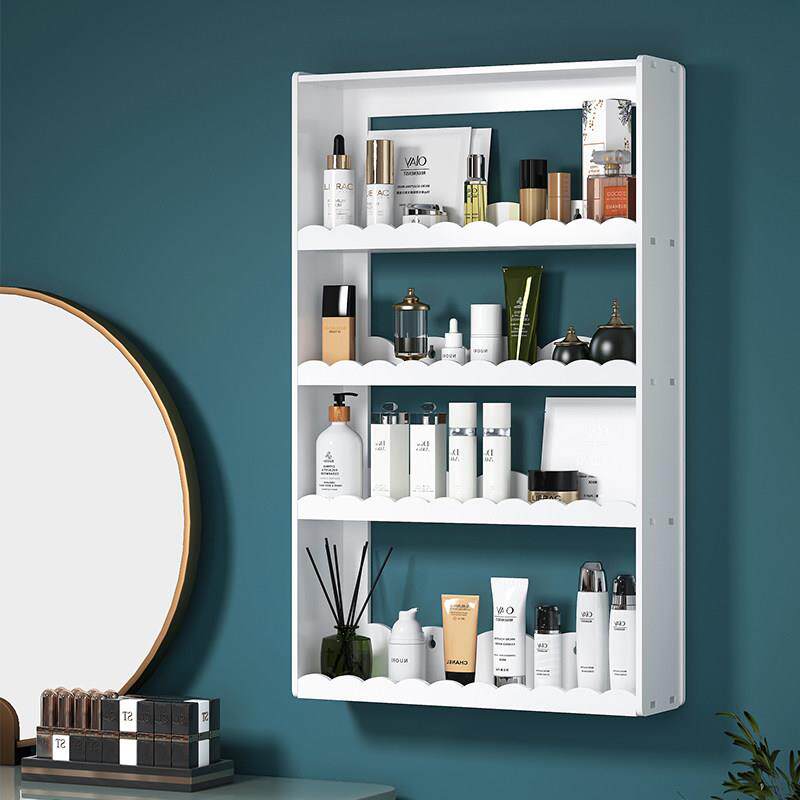 化妆品收纳层架子壁挂墙上置物架免打孔护肤品化妆台化妆室浴室墙