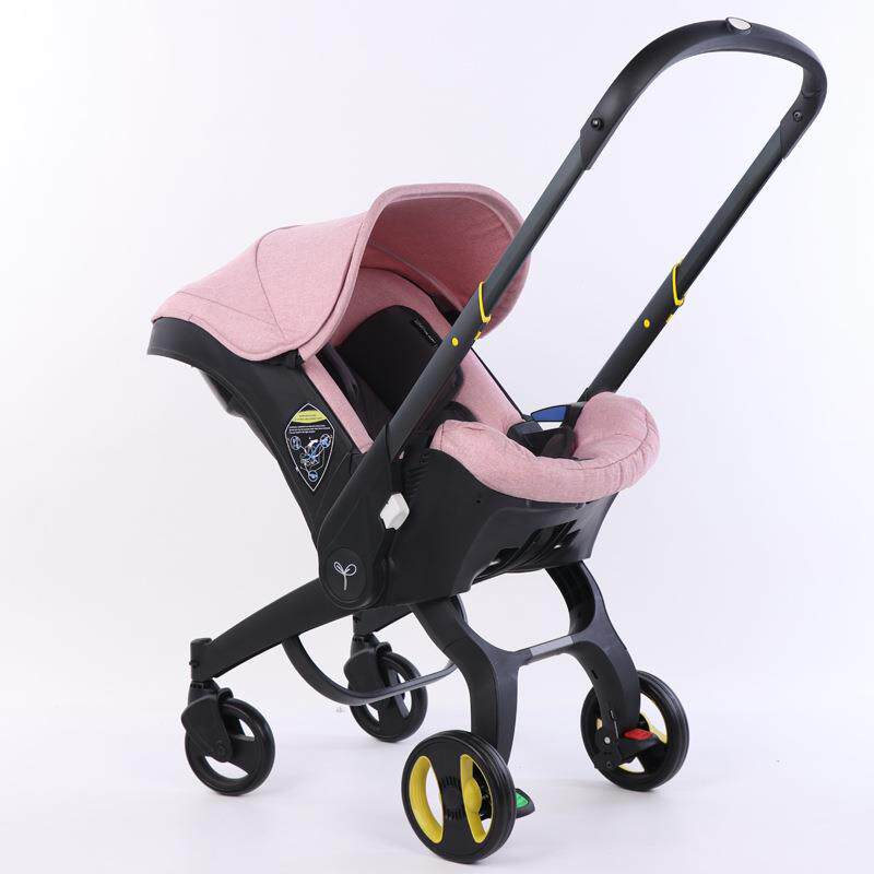 多功能婴儿手推车高景观四合一提篮推车安全座椅双向轻便折叠