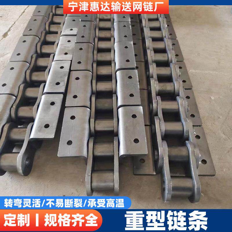重型链条非标重载200节距输送链条刮板机污泥机带耳弯板工业链条