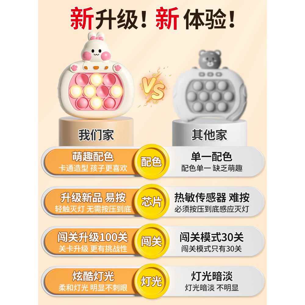 按压洞洞乐游戏机速推按按乐打地鼠益智消消乐男女孩儿童闯关玩具