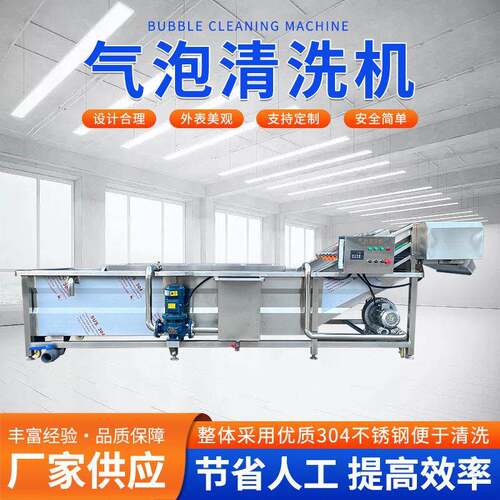 辣椒毛豆洗菜气泡清洗机对虾气泡清洗机菜叶翻浪去杂清洗设备