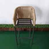 复古高脚编椅民吧藤户外宿北欧吧台登登高脚咖啡厅吧靠背藤椅吧椅