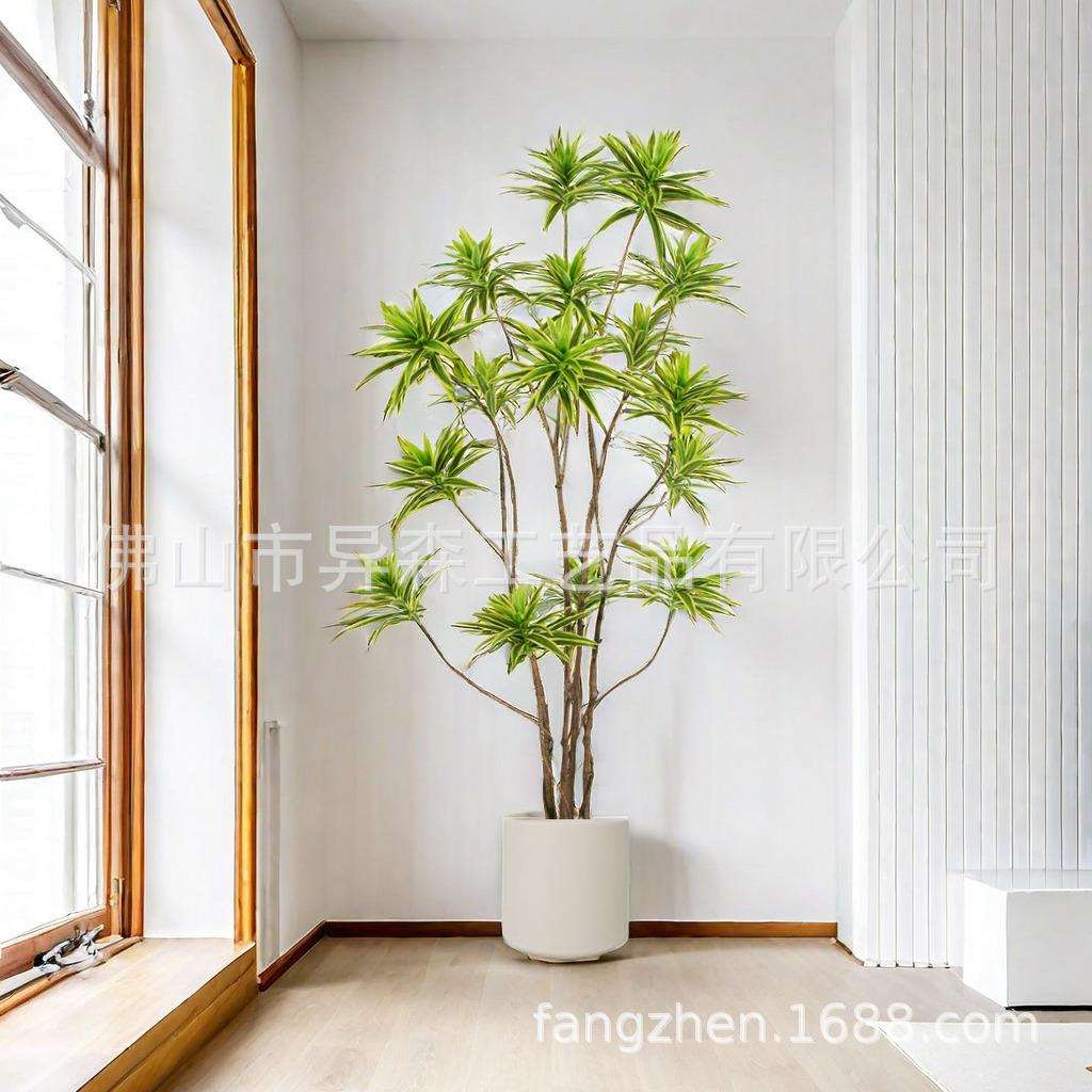 仿真绿植百合竹高端轻奢仿生植物客厅落地仿真植物盆景假盆栽摆件