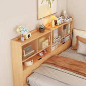 卧室床头夹缝柜书架一体床边侧边储物收纳超窄床尾长条置物缝隙柜