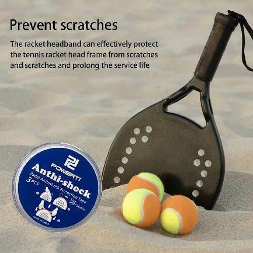 3 Pieces/Box Tennis Racket Head Tape Scratch-proof