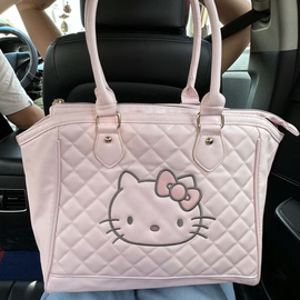 中古hellokitty托特包可爱(包可爱)甜妹软皮，单肩手提包女大容量外出旅行袋