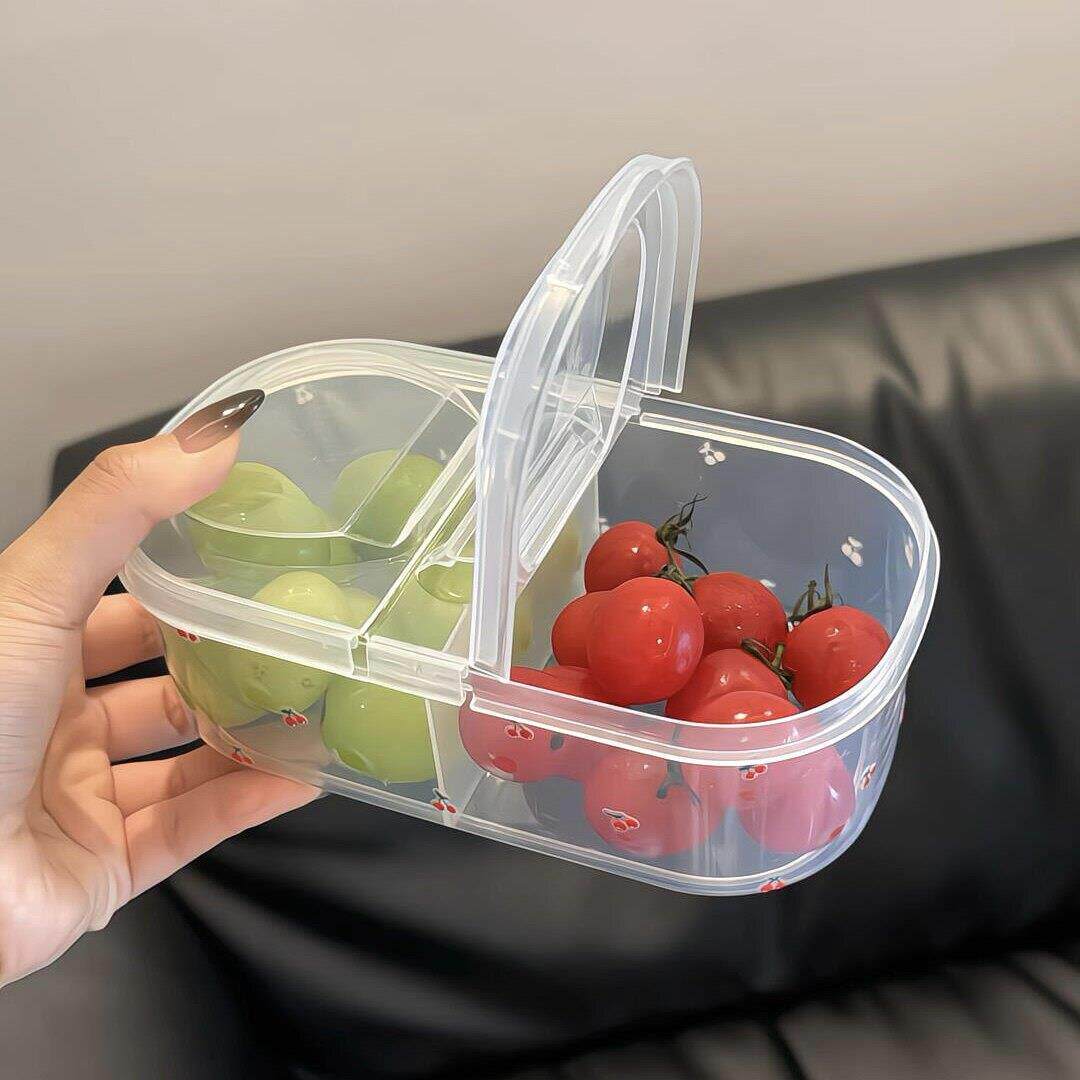 透明水果盒分割食品储存盒学生专用食品级保鲜盒便携式水果