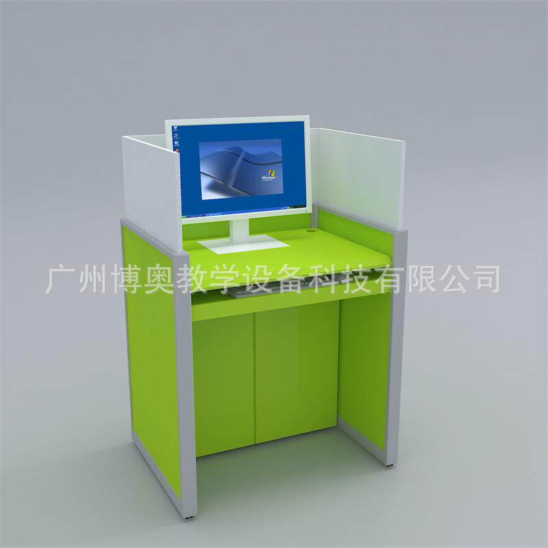 智能降机考卡座博奥牌二人位升降屏风电脑BOAO－PF升桌支持控语音