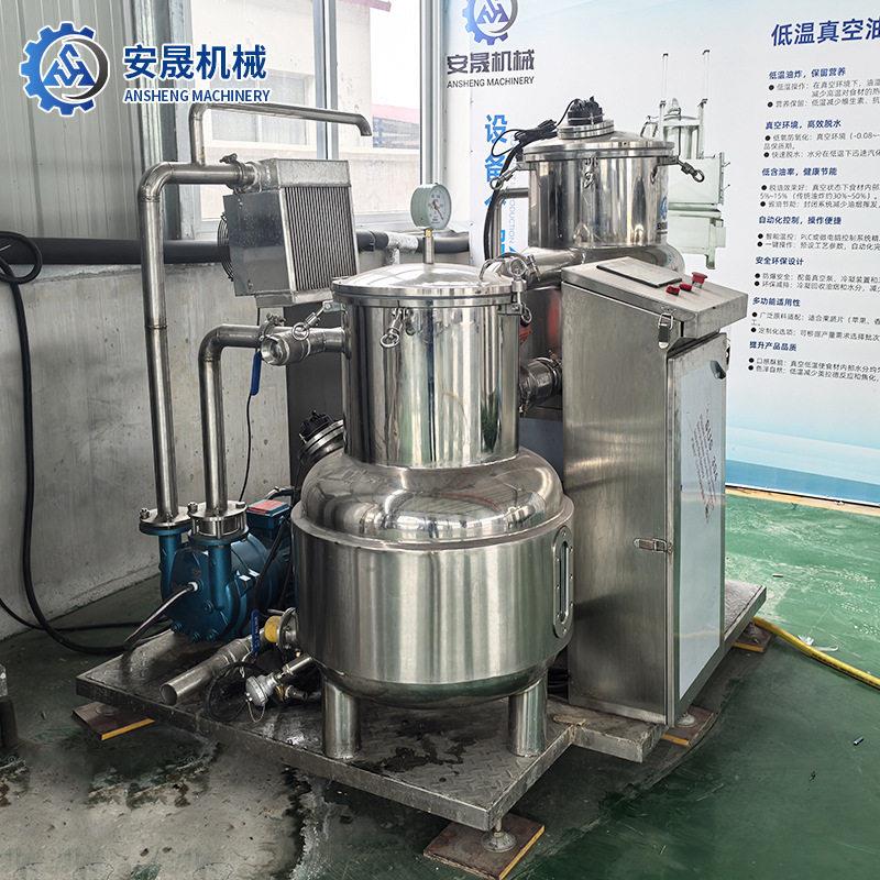 山东果蔬脆加工设备薯条薯片油炸机椰子芒果桃榴莲低温真空油炸机