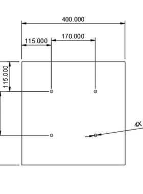 电热板400*400mm 220V 720W 1米线 100K热敏 背胶