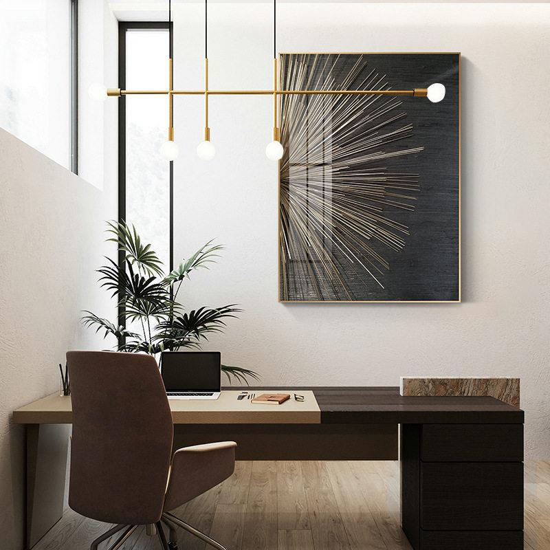 北欧小众极简装饰画黑白灰色抽象工业风挂画客厅餐厅办公室墙壁画