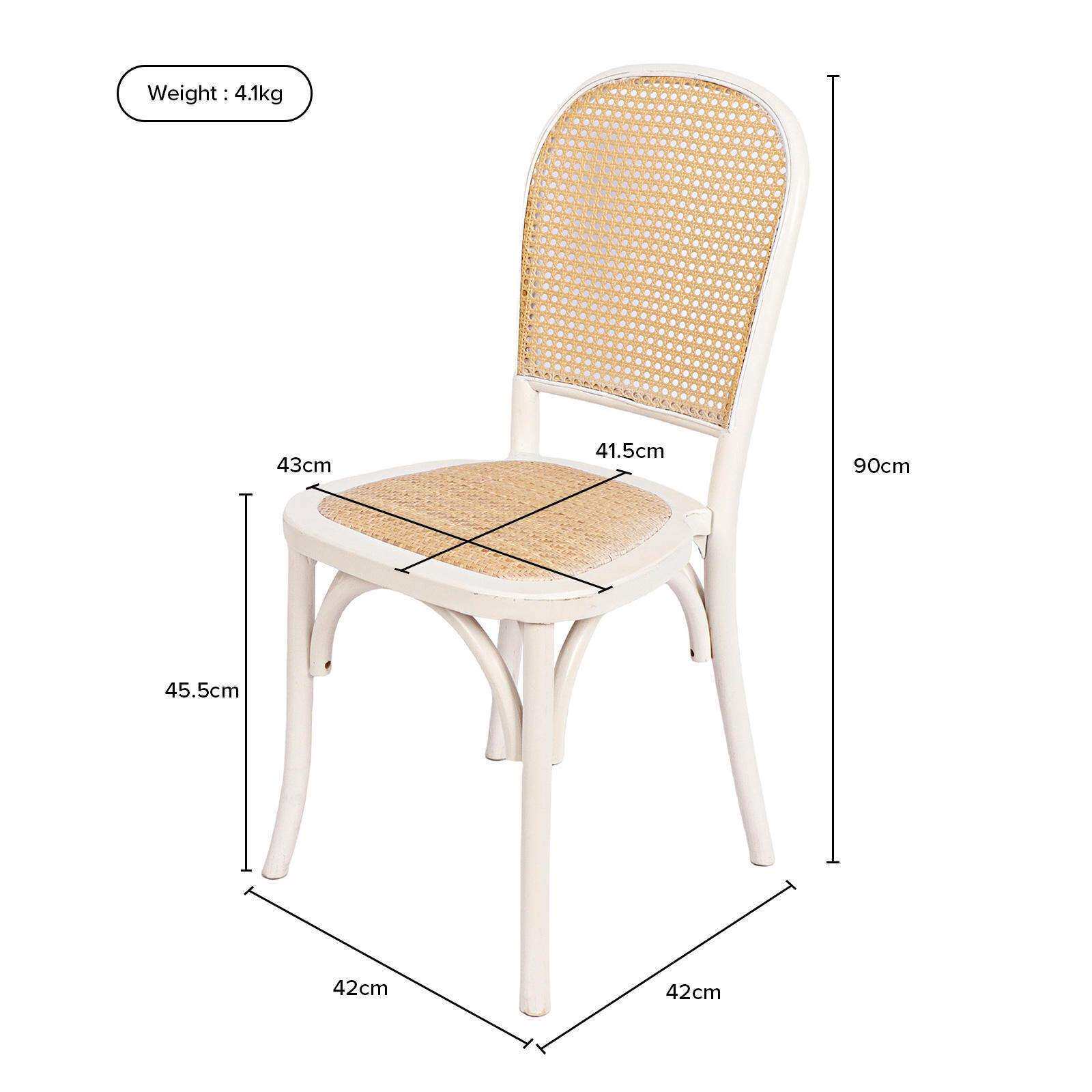 复古乡村实木餐椅单人餐厅椅子藤编靠背咖啡店田园椅全实木舒适