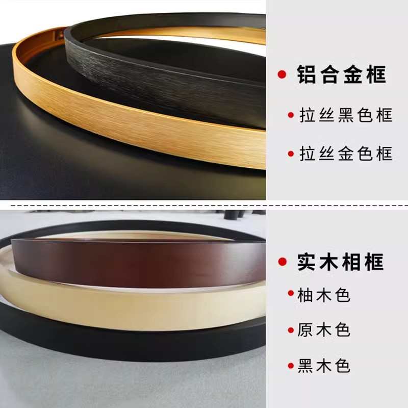 定制圆形装饰画玄关新中式客厅北欧餐厅美容院挂画半圆壁画手工图片