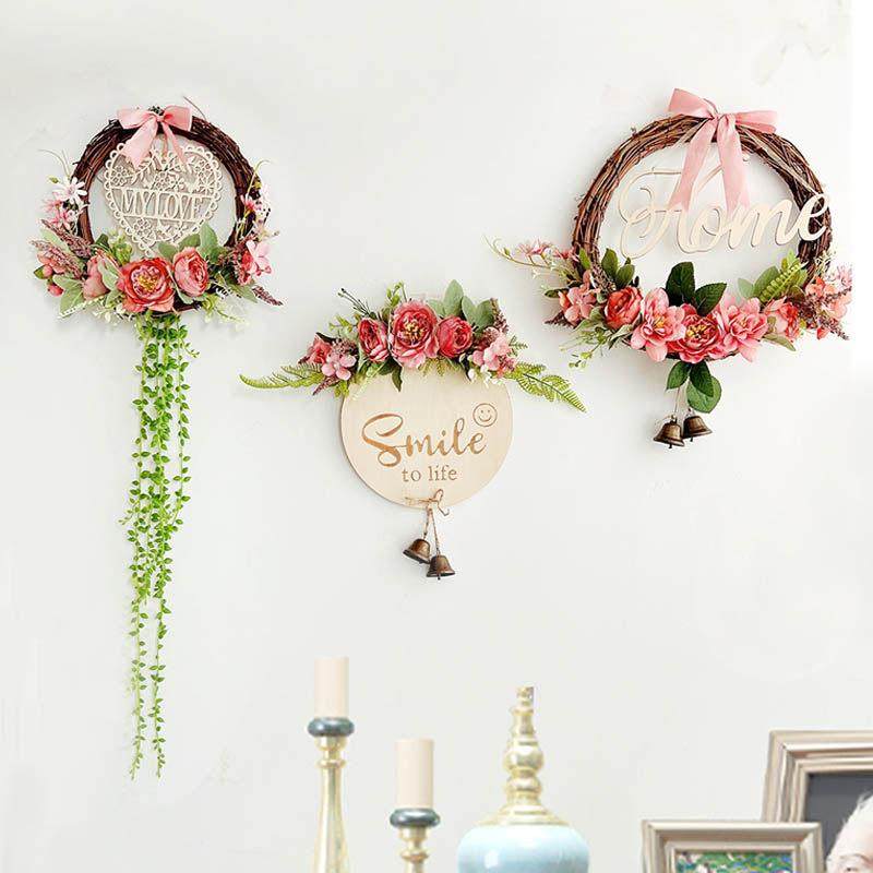 覆古藤编彷真花客厅玄关背景墙装饰挂饰花环流苏墙壁花架浪漫挂饰,家居饰品,壁饰,淘宝优惠券,粉丝福利购,淘宝优惠卷