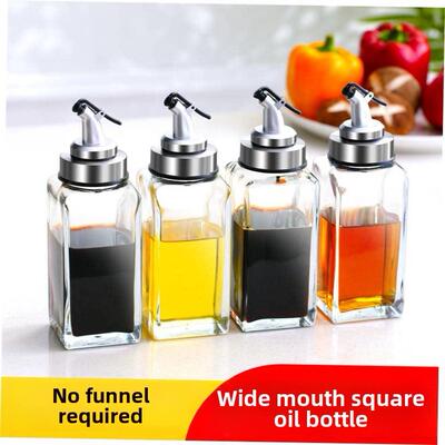 big oil sauce bottle vinegar glass soy cooking wine set