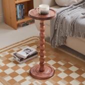 简约覆古客厅边几沙发边柜轻奢小茶几创意床头柜置物架实木小圆桌