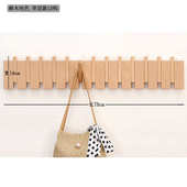 卧室实木玄关新品 饰墙上架挂衣门木质衣帽钩入户挂钩 后墙壁进门装