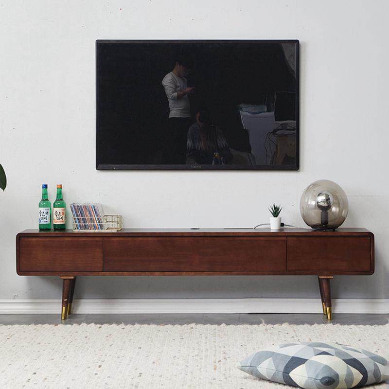 实木电视柜现代简约窄款客厅小户型卧室迷你家用小尺寸超窄型地柜