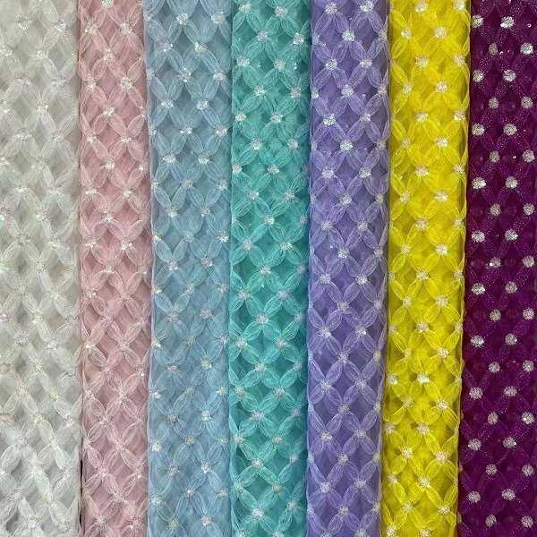 布料星钩花珠绣厂家直销网面料蕾丝立体花边 diy新款高档刺绣花缀