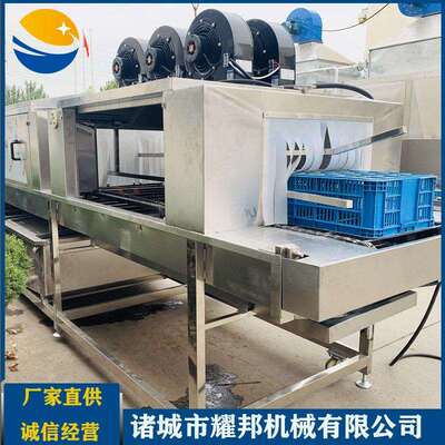 全自动品连筐续周转清洗机 烘塑干洗筐机 肉制料框洗框KVD机设备