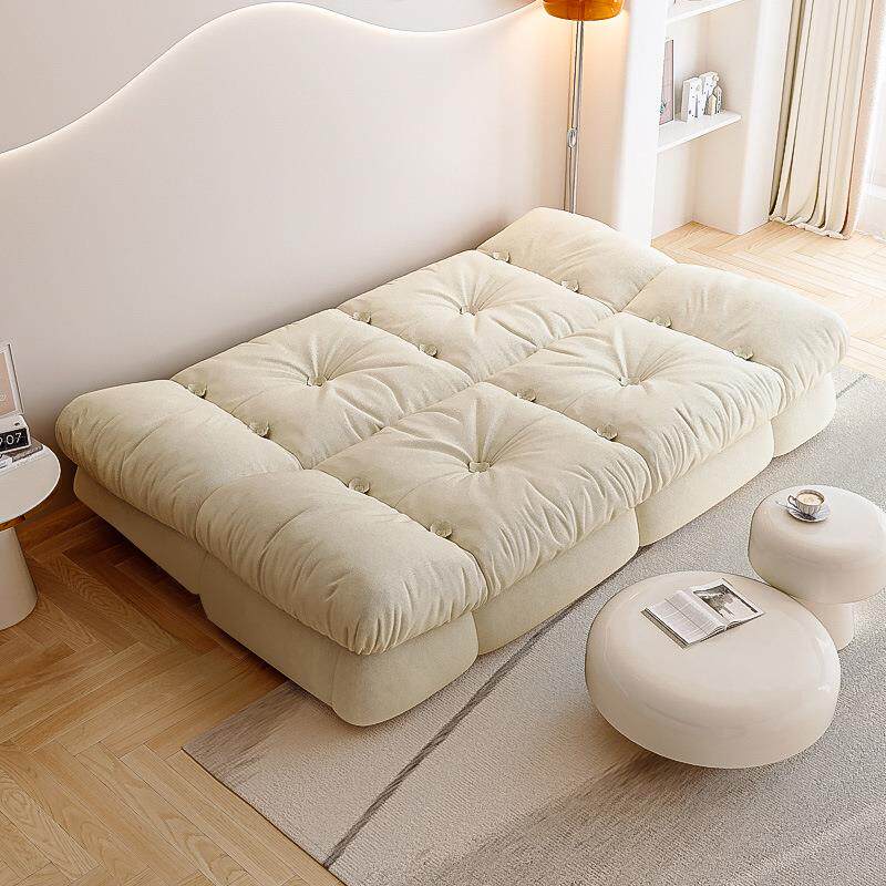 木月沙发床现代简约折叠多功能小沙发卧室客厅多尺寸云朵布艺沙发