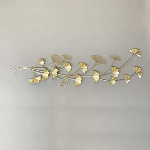 壁饰 现代简约纯手工全铜客厅壁挂纯铜铸造银杏叶别墅酒店设计师款