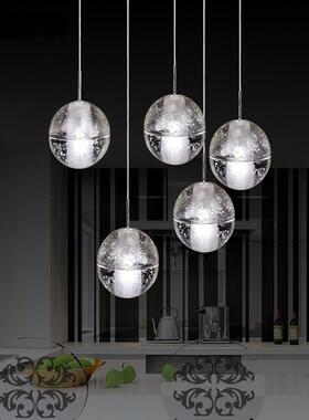 复式楼楼梯长吊灯led水晶灯北欧客厅餐厅装饰灯具别墅售楼部展厅