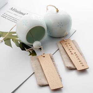 听海 手工陶瓷风铃挂饰日式和风卧室挂件家居装饰品创意生日礼物