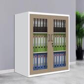 钢11制文件铁柜公皮柜办室小柜矮柜档案柜资料员工存放柜带锁储物