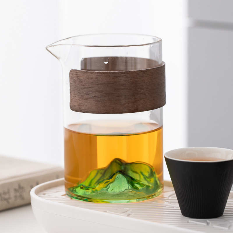 便携式远山旅行茶杯茶具套装玻璃户外一壶四杯陶瓷快客杯泡茶壶