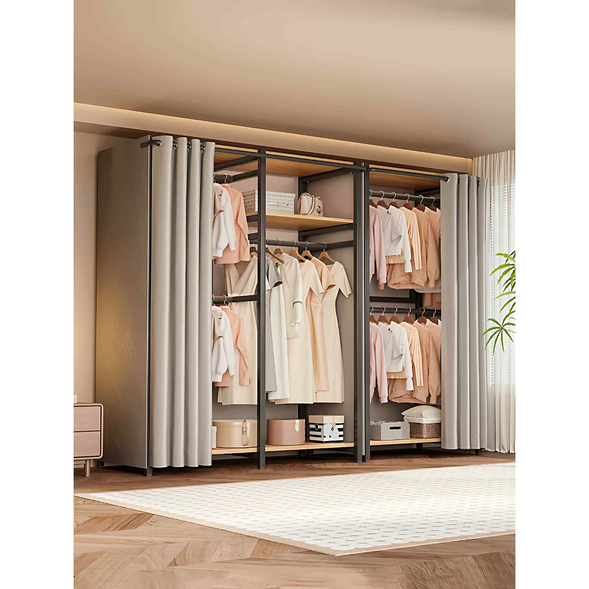 衣帽架卧室落地挂衣架一体步入式衣帽间架子金属货架可组合衣柜,住宅家具,独立衣柜,淘宝优惠券,粉丝福利购,淘宝优惠卷