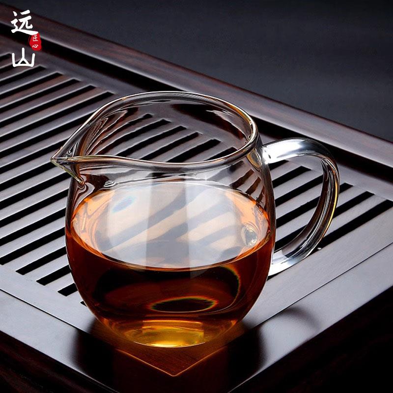 玻璃加厚公道杯耐热高温分茶器家用功夫茶具配件茶海茶漏公杯套装