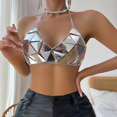 Women's Summer Electric Syllable Keli Glitter Triangle