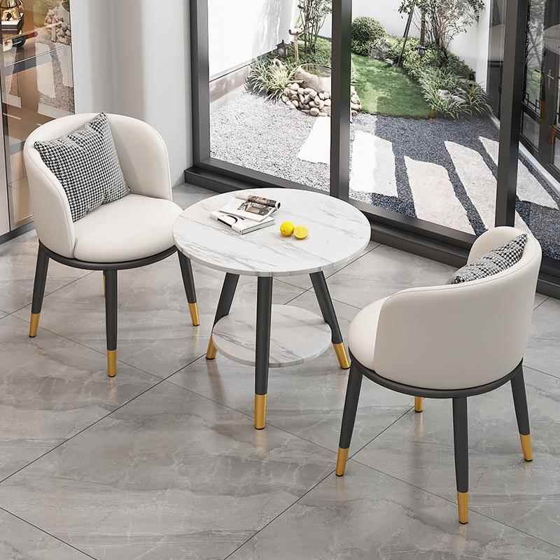 阳台休小轻桌椅NDP简约网红接待洽一桌二椅新款酒店奢谈茶闲桌椅