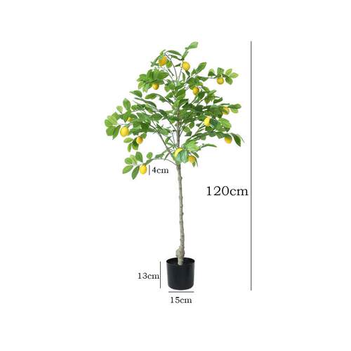柠檬树带果仿真绿植盆栽塑料树家居落地摆件园艺造景仿真树